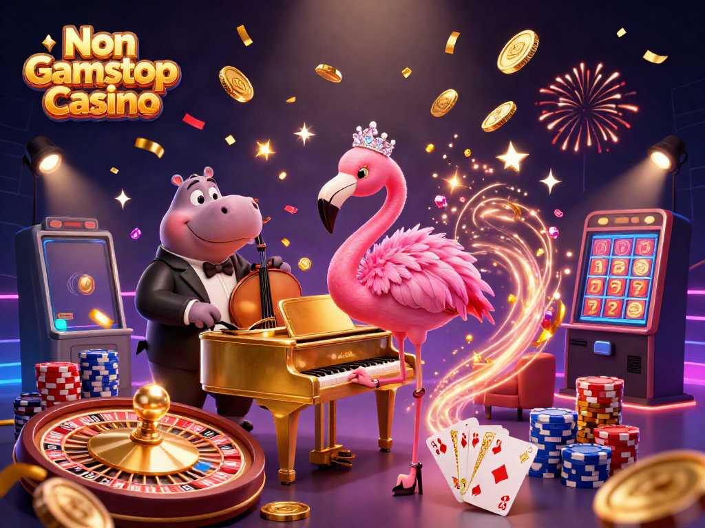 Celebrate wins at a Non Gamstop Casino with vibrant 3D characters and dynamic elements!