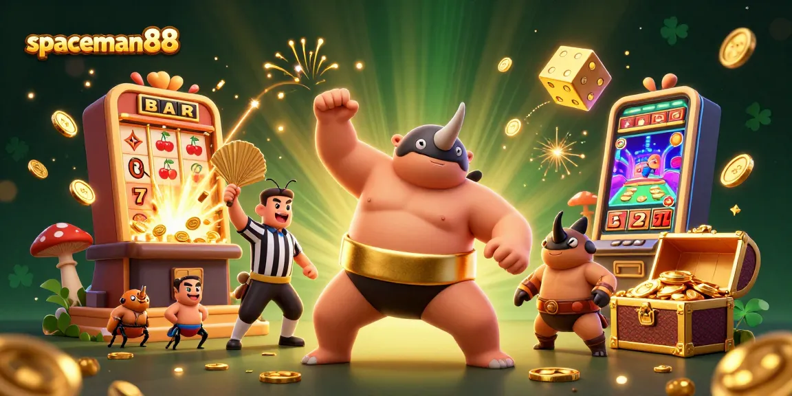 Experience the excitement of spaceman88 with a majestic beetle champion amidst a jackpot explosion.