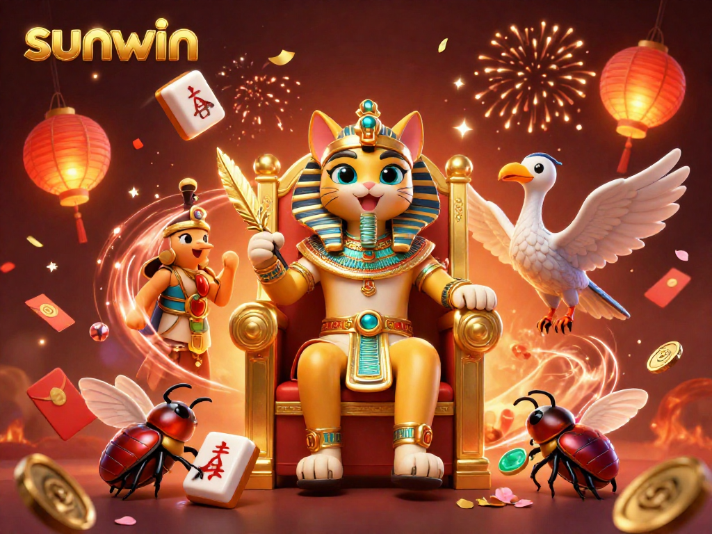 Experience dynamic games with sunwin's rich, immersive casino illustrations showcasing Egyptian themes.