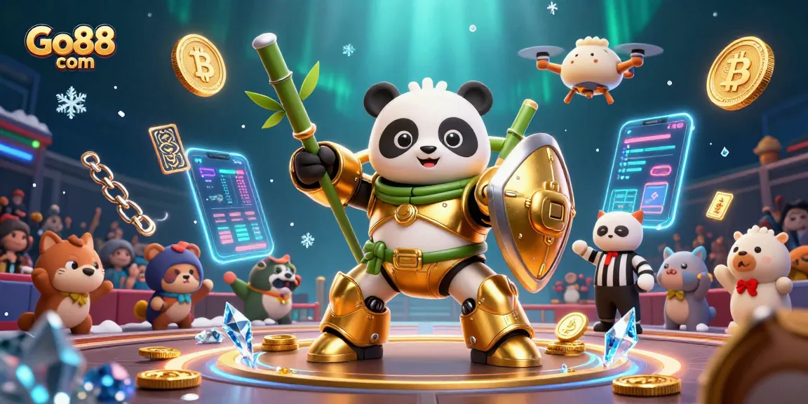 Experience thrilling gaming at Go88 com with 3D action featuring vivid blockchain elements.